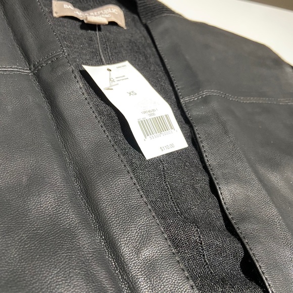 Banana republic faux leather open cardigan - Picture 2 of 2